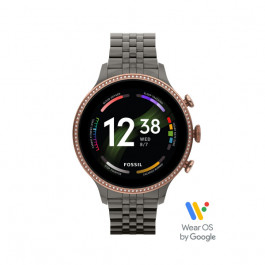 Uhrenarmband Smartwatch Fossil FTW6078 Stahl Grau 18mm