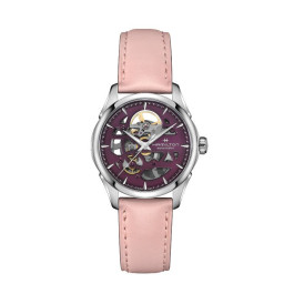 Uhrenarmband Hamilton H32265801 Leder Rosa 18mm