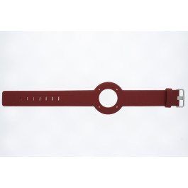 Uhrenarmband Jacob Jensen 273 Leder Rot 23mm
