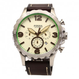 Uhrenarmband Fossil JR1496 Leder Braun 24mm