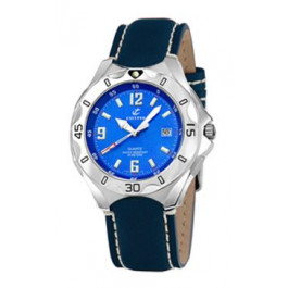 Uhrenarmband Calypso K5154 / K5154-4 Leder Blau 21mm