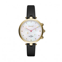 Uhrenarmband Smartwatch Kate Spade New York KST23204 Leder Schwarz 12mm