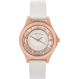 Uhrenarmband Marc by Marc Jacobs MBM1360 Leder Weiss 16mm