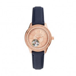 Uhrenarmband Fossil ME3212 Leder Blau 16mm