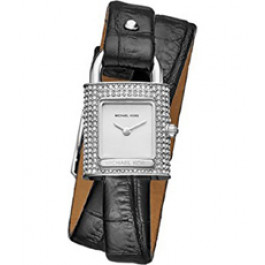 Uhrenarmband (Armband + Gehäuse-Kombination) Michael Kors MK2705 Leder Schwarz 12mm