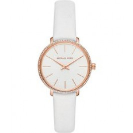 Uhrenarmband Michael Kors MK2802 Leder Weiss 14mm