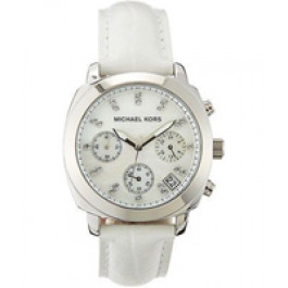 Uhrenarmband Michael Kors MK5094 Leder Weiss 18mm