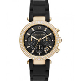 Uhrenarmband Michael Kors MK6404 Silikon Schwarz 20mm
