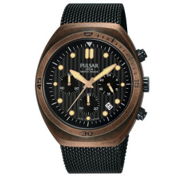 Uhrenarmband Pulsar VD53-X307 / PT3984X2 / PHA152X Milanese Schwarz