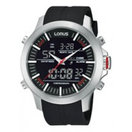 Uhrenarmband Lorus Z021-X002 / RW607AX9 Kautschuk Schwarz 21mm