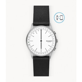 Uhrenarmband Skagen SKT1201 Leder Schwarz 22mm