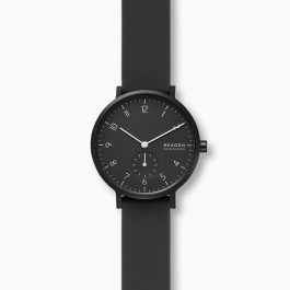 Uhrenarmband Skagen SKW2801 Silikon Schwarz 16mm