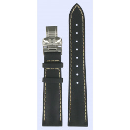 Uhrenarmband Tissot T600017225 Leder Schwarz 17mm