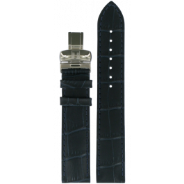 Uhrenarmband Tissot PRC 200 GENT / T0554101604700 / T600032781 Leder Blau 19mm