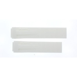 Uhrenarmband Tissot T0482171701700 / T610031513 Kautschuk Weiss 17mm