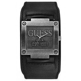 Uhrenarmband Guess W0418G2 / W90025G2 / W10265G1 Leder Schwarz 19mm