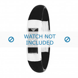 Armani Uhrenarmband AR1009 Silikon Schwarz 14mm