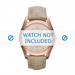Armani Uhrenarmband AR1667 Leder Beige 22mm + standardnähte