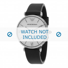 Uhrenarmband Armani AR1674 Leder Schwarz 18mm