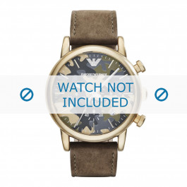 Armani Uhrenarmband AR1818 Leder Grün 20mm + grünen nähte