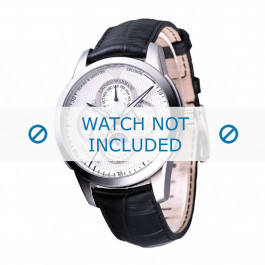 Armani Uhrenarmband AR4613 Leder Schwarz 20mm + schwarzen nähte