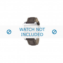 Armani Uhrenarmband AR-5812 Leder Grau 24mm 