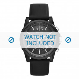 Uhrenarmband Armani Exchange AX1326 Silikon Schwarz 22mm