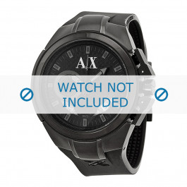 Uhrenarmband Armani AX1050 Silikon Schwarz 14mm