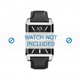 Uhrenarmband Armani AX2113 Leder Schwarz 24mm