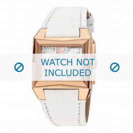 Breil Uhrenarmband BW0264 Leder Weiss + weiße nähte