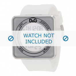 Uhrenarmband Dolce & Gabbana DW0735 Silikon Weiss 28mm