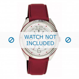 Dolce & Gabbana Uhrenarmband DW0032 Leder Rot 20mm + roten nähte