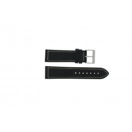 Uhrenarmband Davis BB0450 / BB0454 Leder Schwarz 24mm