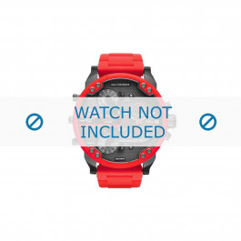 Uhrenarmband Diesel DZ7370 Stahl/Silikon Rot 28mm