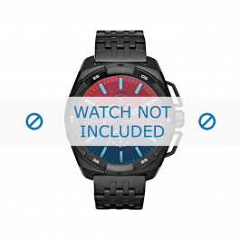 Diesel Uhrenarmband DZ4395 Rostfreier Stahl Schwarz 24mm