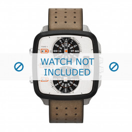 Diesel Uhrenarmband DZ7303 Leder Cremeweiß / Beige 24mm