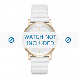 Uhrenarmband DKNY NY2632 Leder Weiss 18mm