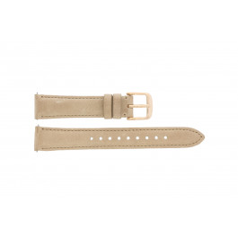 Uhrenarmband Fossil ES4007 Leder Beige 16mm