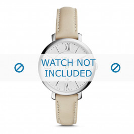 Uhrenarmband Fossil ES3793 Leder Beige 14mm