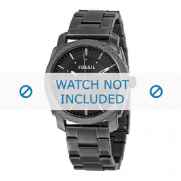 Uhrenarmband Fossil FS4774 / PDR2095 / PDR2092 Stahl Anthrazitgrau 22mm