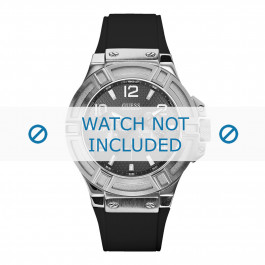 Uhrenarmband Guess W0247G4 / U0247G4 Silikon Schwarz 22mm