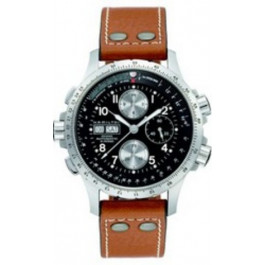 Hamilton Uhrenarmband H77616533 / H600.776.303 XS Leder Cognac 22mm + weiße nähte