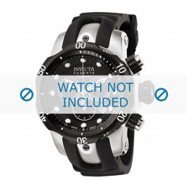 Uhrenarmband Invicta 0947 Venom Reserve Silikon Schwarz 22mm