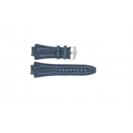 Uhrenarmband Jacques Lemans 1-1226 Leder Blau 18mm