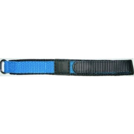 Uhrenarmband Universal KLITTENBAND 412R Klettband Hellblau 14-16mm variabel