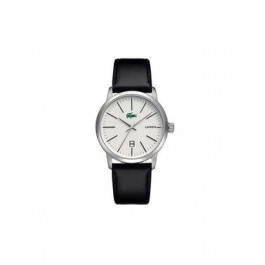 Lacoste Uhrenarmband 2010466 / 2010467 / LC-35-1-14-0173 Leder Schwarz 22mm + schwarzen nähte