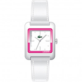 Lacoste Uhrenarmband 2000548 / LC-40-3-29-2195 Leder Weiss 20mm