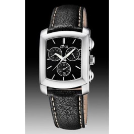 Uhrenarmband Lotus 15276.5 Leder Schwarz