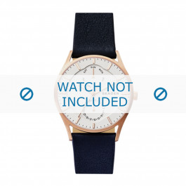 Uhrenarmband Skagen SKW6372 Leder Blau 22mm