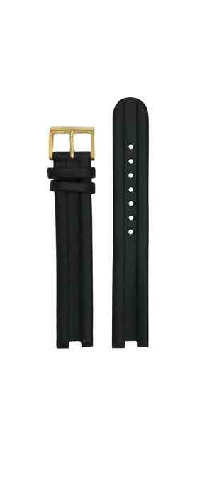 Uhrenarmband Rado 01.129.4077.4.002 / R072852410 Leder Schwarz 5mm